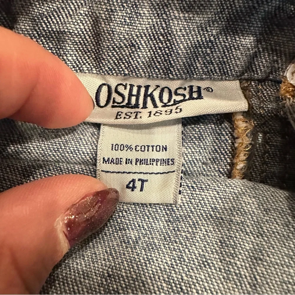 Vintage OshKosh B'gosh Patchwork Light Blue Denim Overalls